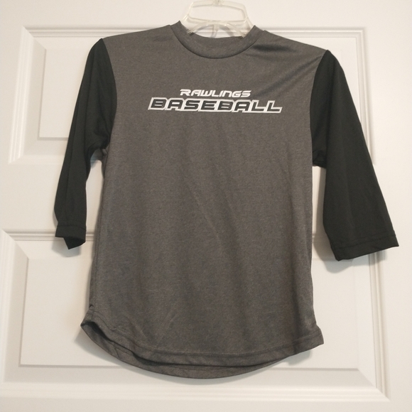 🟢3/$11 Youth Small Rawlings Baseball 3/4 length long sleeve - Picture 1 of 4